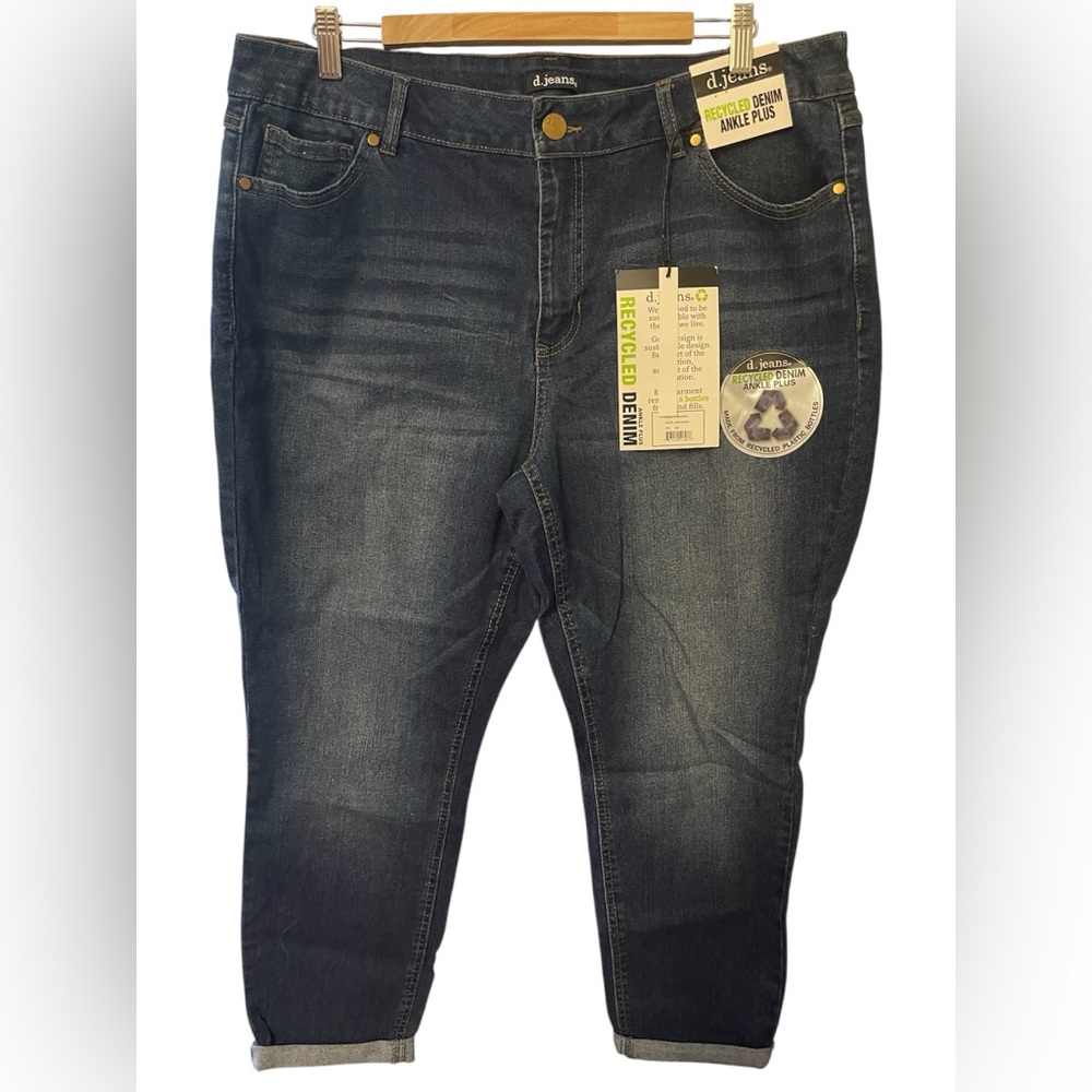 D.Jeans women's denim capri jeans pants blue size 20W